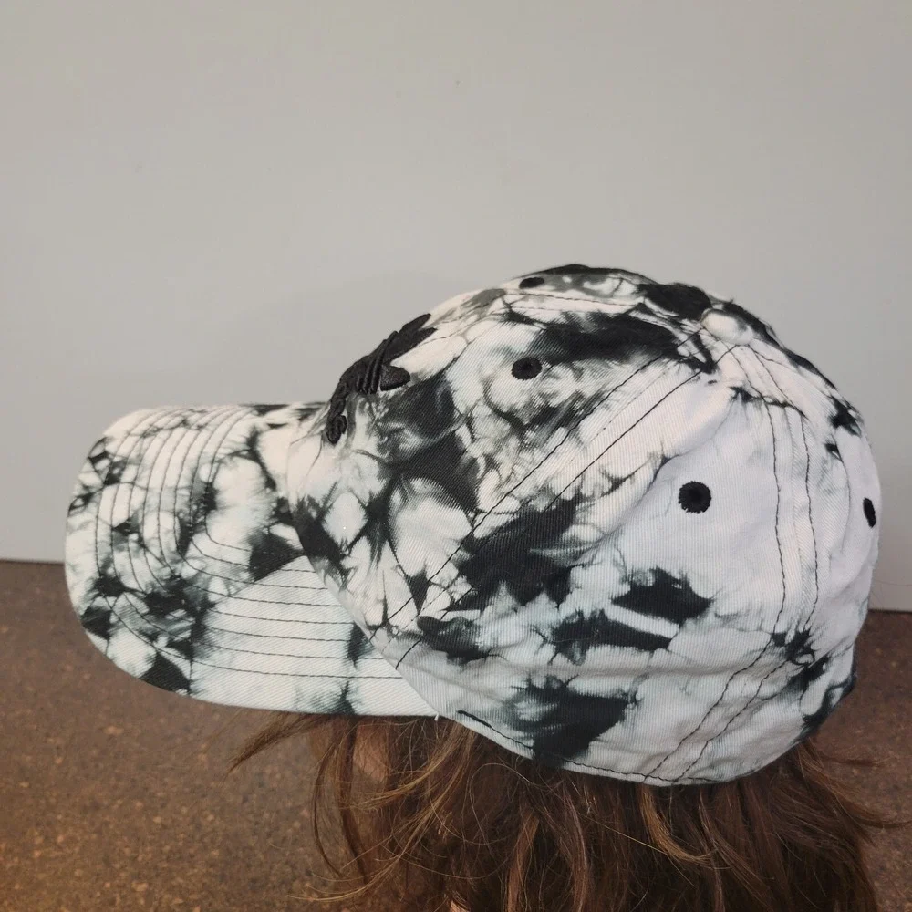 adidas Originals Baseball Cap Womens Black White Tie Dye Relaxed Strapback Hat